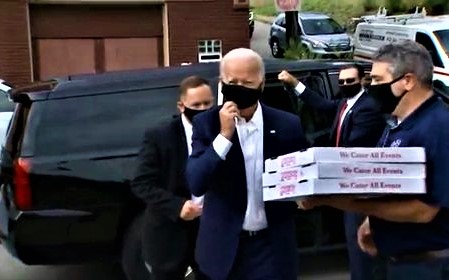 Biden's got pizza Blank Meme Template