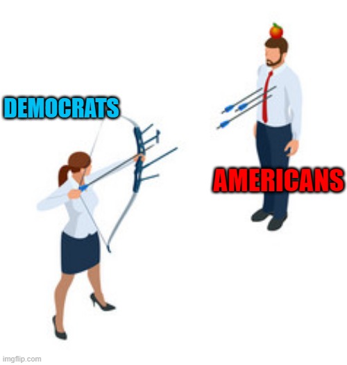 On Target Progressives | DEMOCRATS; AMERICANS | image tagged in democrats,progressives | made w/ Imgflip meme maker