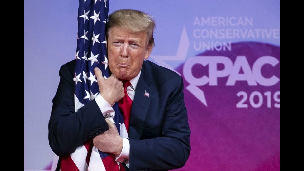Trump loves the flag Blank Meme Template