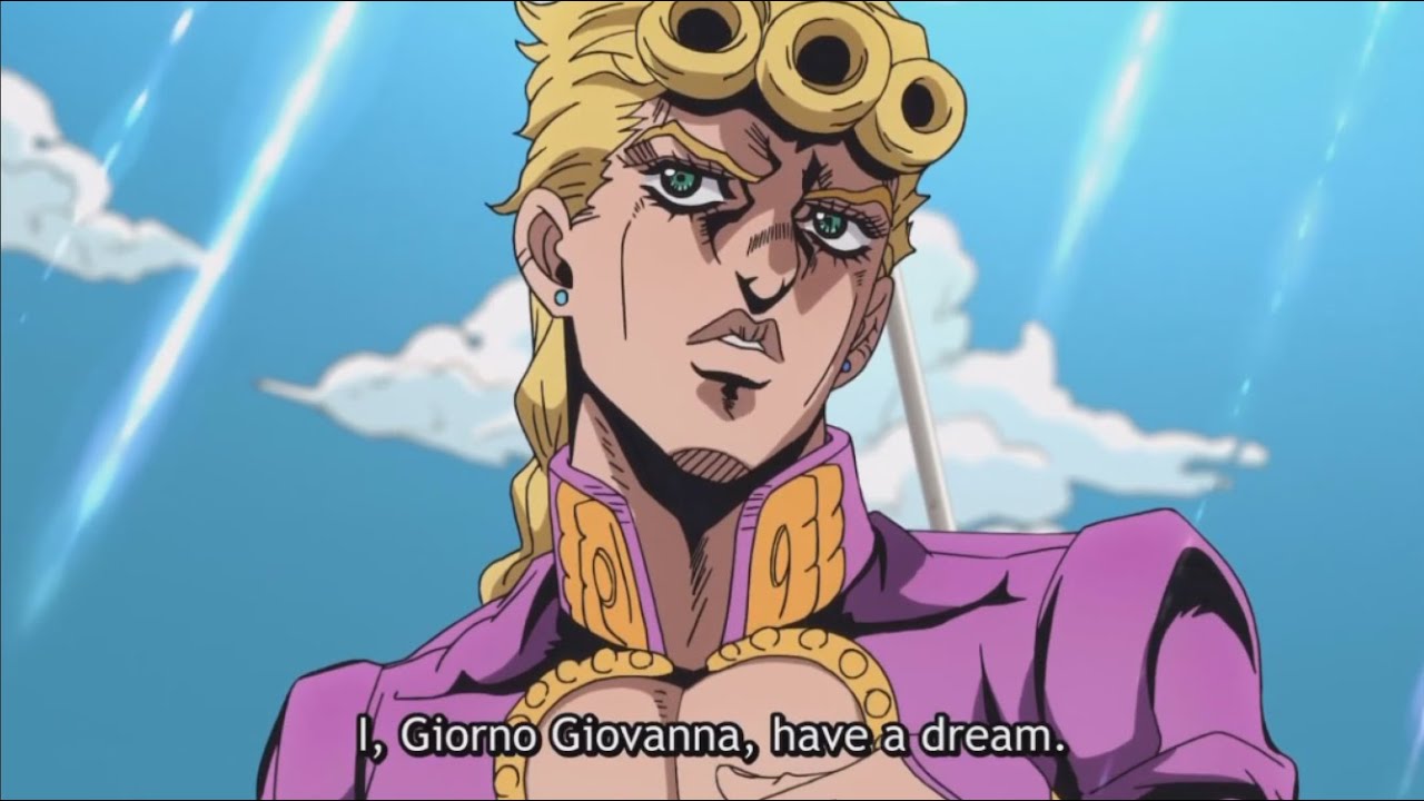 High Quality I, Giorno Giovanna, have a Dream Blank Meme Template
