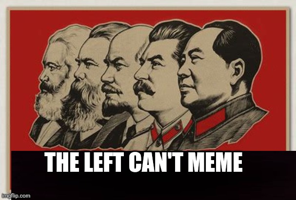 The Left Can't meme | THE LEFT CAN'T MEME | image tagged in the left can't meme | made w/ Imgflip meme maker