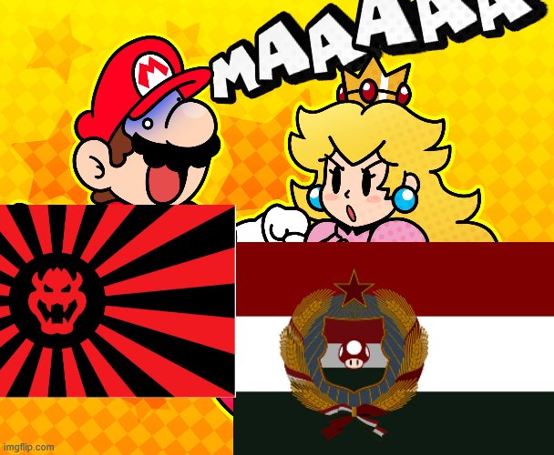 when your colony did the unthinkable | image tagged in princess peach kicks mario in the balls,hoi4,mario,crossover | made w/ Imgflip meme maker