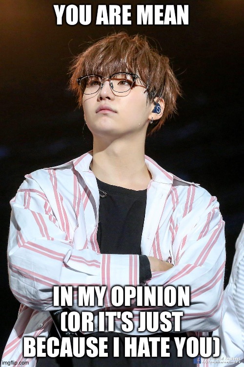 To zero | YOU ARE MEAN; IN MY OPINION (OR IT'S JUST BECAUSE I HATE YOU) | made w/ Imgflip meme maker