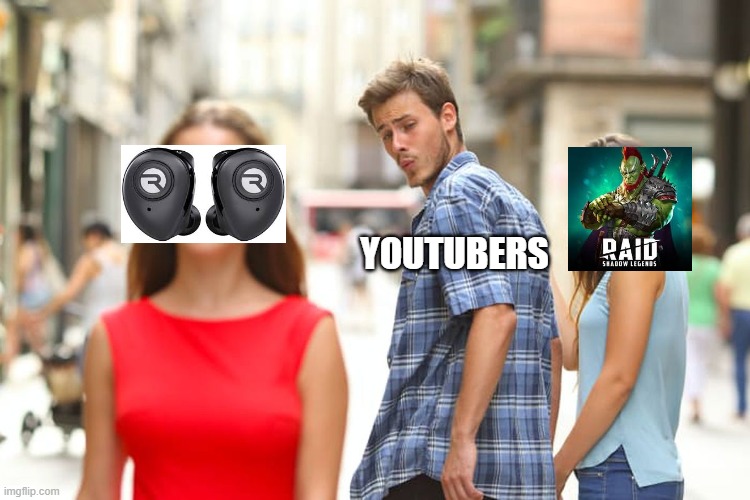 Distracted Boyfriend |  YOUTUBERS | image tagged in memes,distracted boyfriend | made w/ Imgflip meme maker