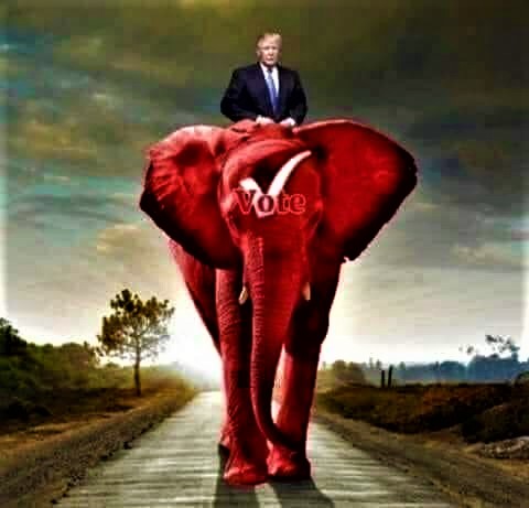 High Quality Trump Vote Red Elephant Blank Meme Template