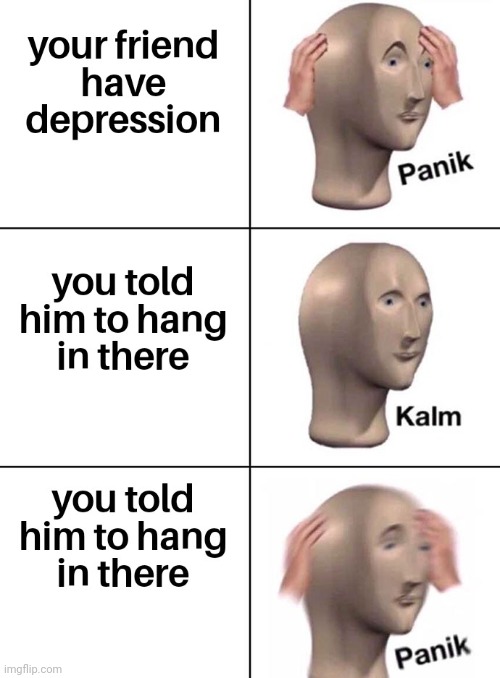 i had this in my images that i forgot to post. | image tagged in depression,meme man,hanging,unnecessary tags,stop reading the tags | made w/ Imgflip meme maker