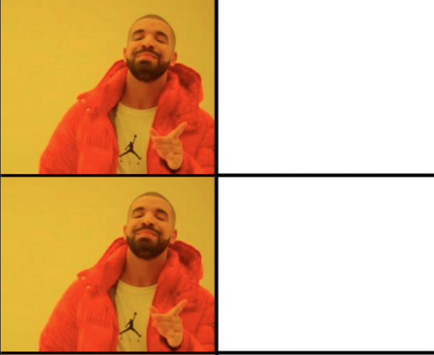 High Quality Drake Hotline Only Yes Blank Meme Template