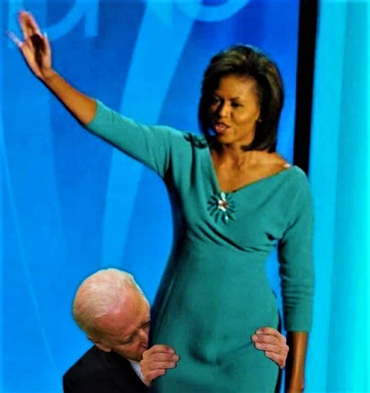 Biden sniffs Michelle Obama Blank Meme Template