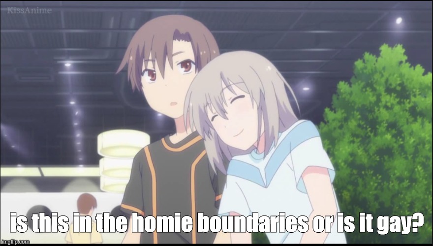 I don't think it's gay but its your opinion | is this in the homie boundaries or is it gay? | image tagged in oreshura,meme,animeme,is this appropiate | made w/ Imgflip meme maker