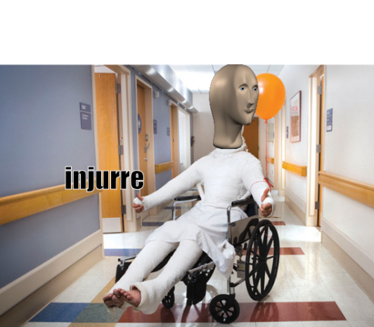 High Quality Meme Man Injury Blank Meme Template