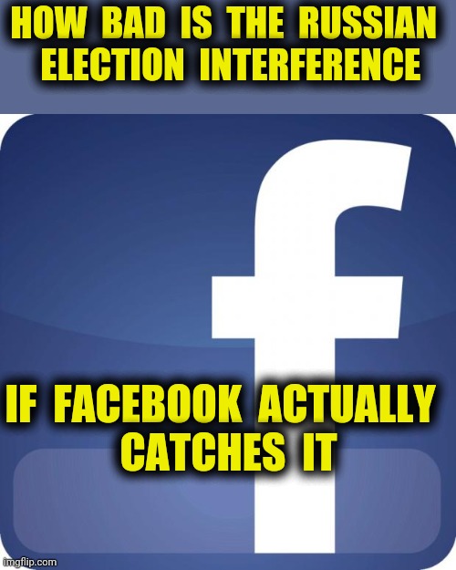 Senate Republicans Confirmed it is Real | HOW  BAD  IS  THE  RUSSIAN 
 ELECTION  INTERFERENCE; IF  FACEBOOK  ACTUALLY 
 CATCHES  IT | image tagged in facebook,russia,2020 election,interference,donald trump,memes | made w/ Imgflip meme maker