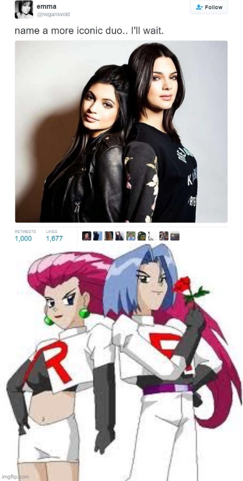 This is the most iconic duo | image tagged in name a more iconic duo,team rocket | made w/ Imgflip meme maker