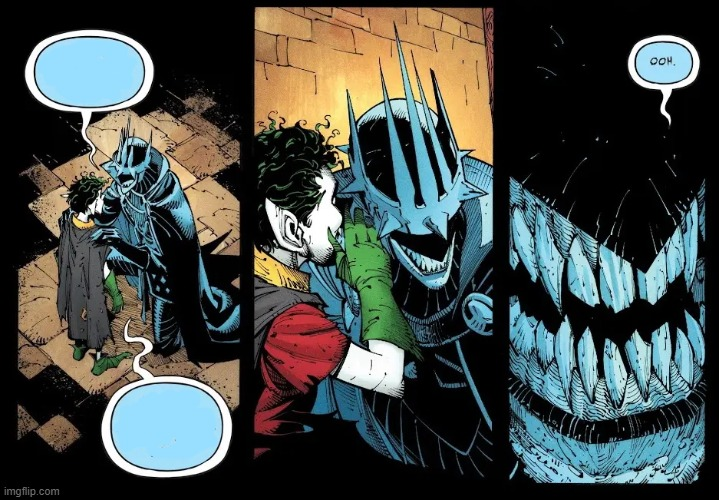 High Quality Intrigued Batman Who Laughs Blank Meme Template