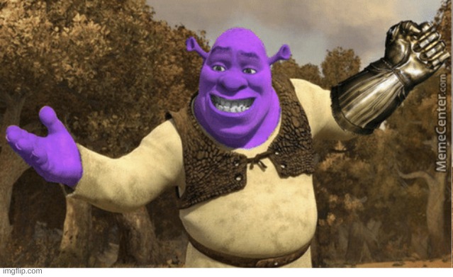 Shanos | image tagged in purple shreak | made w/ Imgflip meme maker