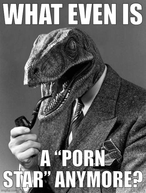 Inquiring Philosoraptors want to know what to call everyday girls who casually use apps like OnlyFans to help make ends meet. | WHAT EVEN IS A “PORN STAR” ANYMORE? | image tagged in philosoraptor,porn,pornhub,girls,social media,philosophy dinosaur | made w/ Imgflip meme maker
