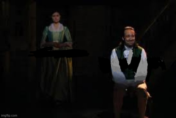 mourning alexander and eliza hamilton from "hamilton" Blank Meme Template