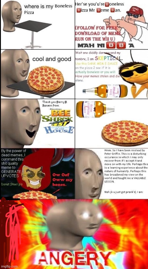 Meme man crossover meme | image tagged in meme man,crossover,peter griffin | made w/ Imgflip meme maker