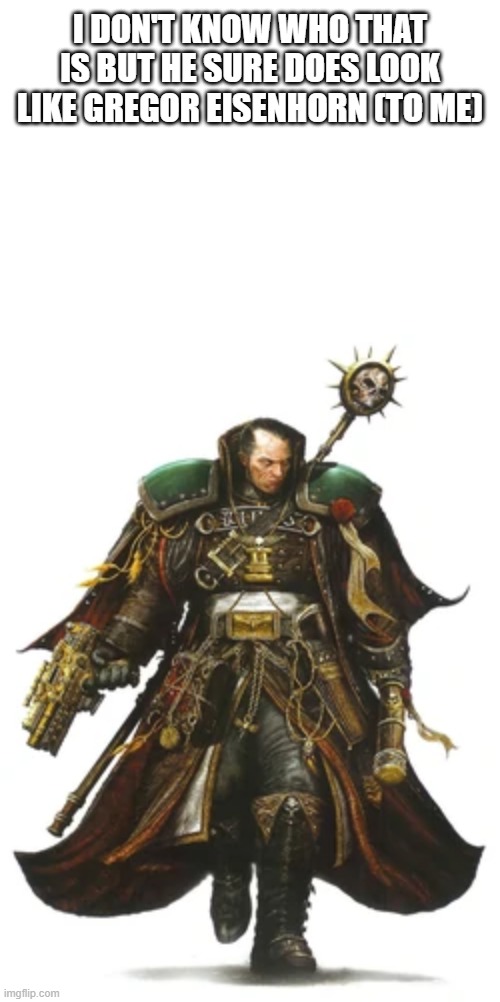 I DON'T KNOW WHO THAT IS BUT HE SURE DOES LOOK LIKE GREGOR EISENHORN (TO ME) | made w/ Imgflip meme maker