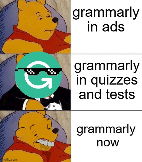 Best,Better, Blurst | grammarly in ads; grammarly in quizzes and tests; grammarly  now | image tagged in best better blurst | made w/ Imgflip meme maker