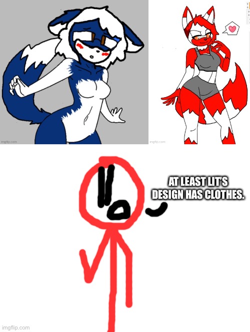 Stickdanny reviews:Cloudy’s first appearance and Lit’s so called “sexy design” (Cloudy and lit belongs to CloudDays) | AT LEAST LIT’S DESIGN HAS CLOTHES. | image tagged in blank white template,stickdanny,stickdanny reviews | made w/ Imgflip meme maker