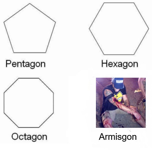 Get rekt, diddler | Armisgon | image tagged in memes,pentagon hexagon octagon,kenosha | made w/ Imgflip meme maker