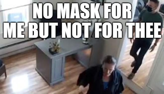 Wet Head | NO MASK FOR ME BUT NOT FOR THEE | image tagged in nancy pelosi,pelosi is all wet,nancy pelosi wtf,nancy pelosi is crazy,nancy pelosi hair style,good old nancy pelosi | made w/ Imgflip meme maker