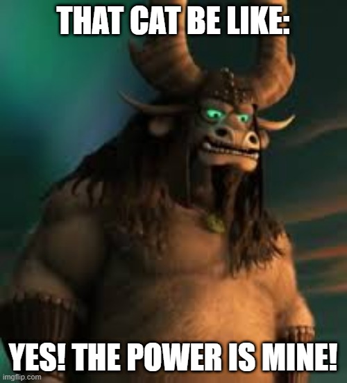 THAT CAT BE LIKE: YES! THE POWER IS MINE! | made w/ Imgflip meme maker