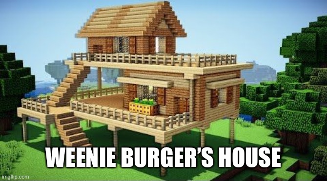 Stickdanny:I built weenie burger his house, That’s if he comes back. |  WEENIE BURGER’S HOUSE | made w/ Imgflip meme maker