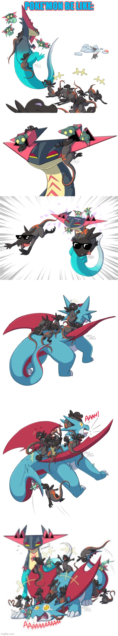 Pokemon | POKE'MON BE LIKE: | image tagged in pokemon | made w/ Imgflip meme maker