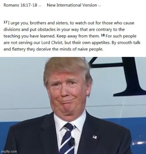 Attention "Christians" | image tagged in donald trump | made w/ Imgflip meme maker
