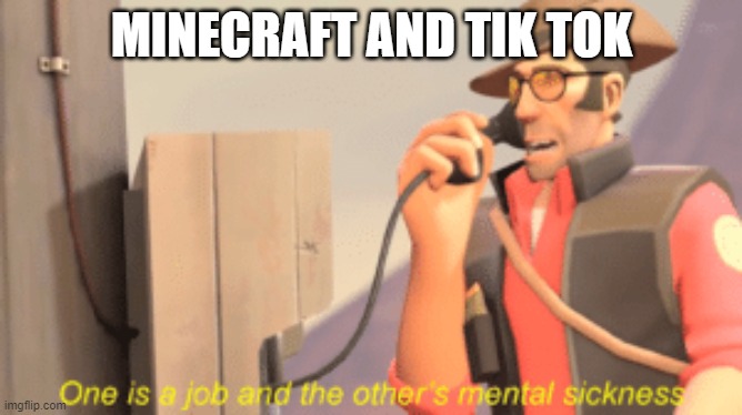 Tf2 | MINECRAFT AND TIK TOK | image tagged in memes,tf2 | made w/ Imgflip meme maker