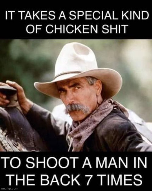 do the righties looking at Kenosha realize they're defending a chicken shit coward? (repost) | image tagged in repost,police brutality,police shooting,coward,cowards,conservative logic | made w/ Imgflip meme maker