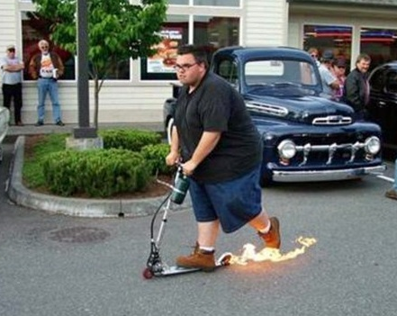fat guy on scooter Blank Template - Imgflip