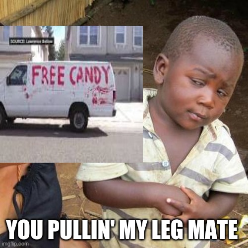 YOU PULLIN' MY LEG MATE | image tagged in memes | made w/ Imgflip meme maker