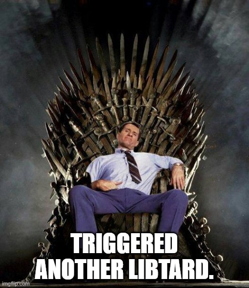 Al Bundy's Game of Thrones | TRIGGERED ANOTHER LIBTARD. | image tagged in al bundy's game of thrones | made w/ Imgflip meme maker
