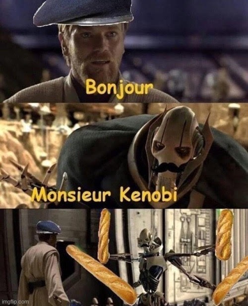 meanwhile in france | image tagged in france,star wars | made w/ Imgflip meme maker