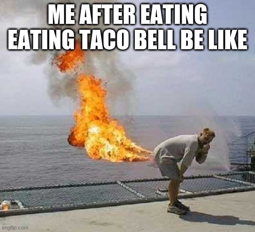 meme | ME AFTER EATING EATING TACO BELL BE LIKE | image tagged in memes,darti boy | made w/ Imgflip meme maker