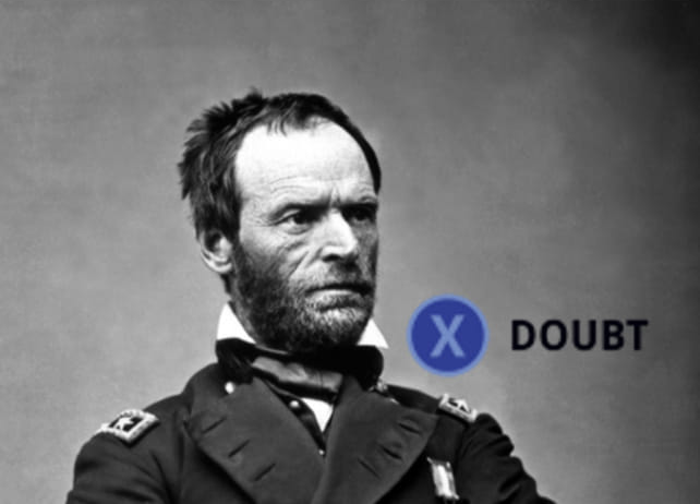 High Quality X Doubt General Sherman Blank Meme Template