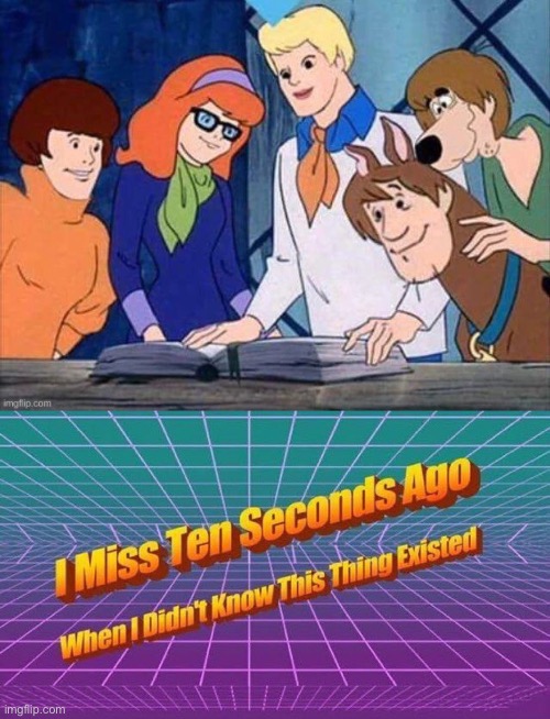 Cursed Scooby and the gang face swap | image tagged in i miss ten seconds ago,memes,scooby doo,cursed image,face swap | made w/ Imgflip meme maker