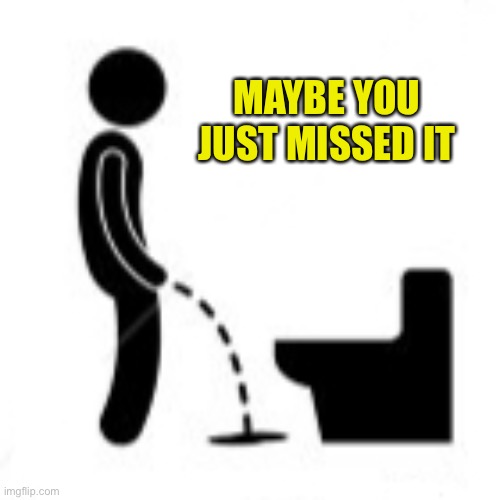 Just Missed | MAYBE YOU JUST MISSED IT | image tagged in just missed | made w/ Imgflip meme maker