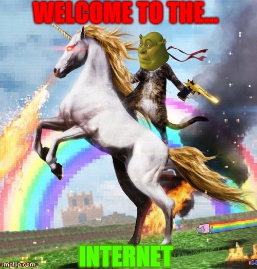 Shrek welcomes you to the internet. | WELCOME TO THE... INTERNET | image tagged in memes,welcome to the internets,shrek | made w/ Imgflip meme maker