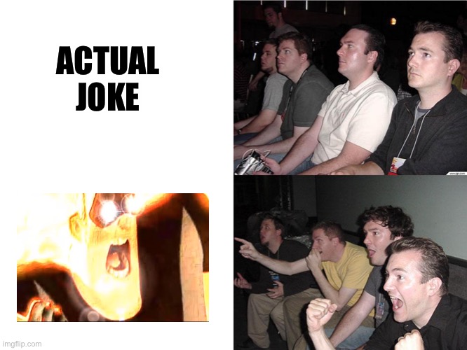 real life for ya | ACTUAL JOKE | image tagged in reaction guys | made w/ Imgflip meme maker