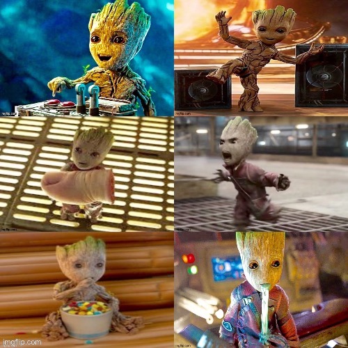 What having a two year old kid really looks like | image tagged in baby groot,kids,dad,dad joke,funny meme | made w/ Imgflip meme maker