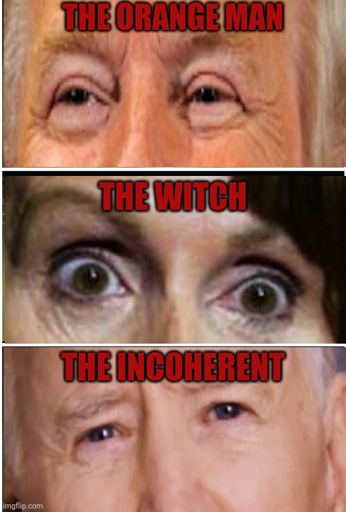 THE WITCH THE INCOHERENT THE ORANGE MAN | made w/ Imgflip meme maker