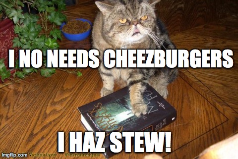 I NO NEEDS CHEEZBURGERS I HAZ STEW! | made w/ Imgflip meme maker