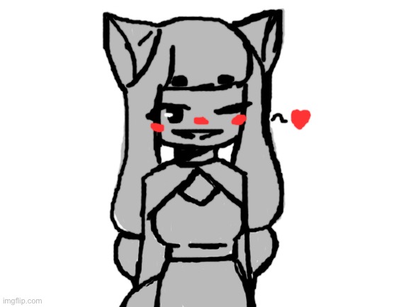 Here is unknown cause I haven't drawn her yet (and I'm to lazy to color her so it's just grey) | image tagged in blank white template | made w/ Imgflip meme maker
