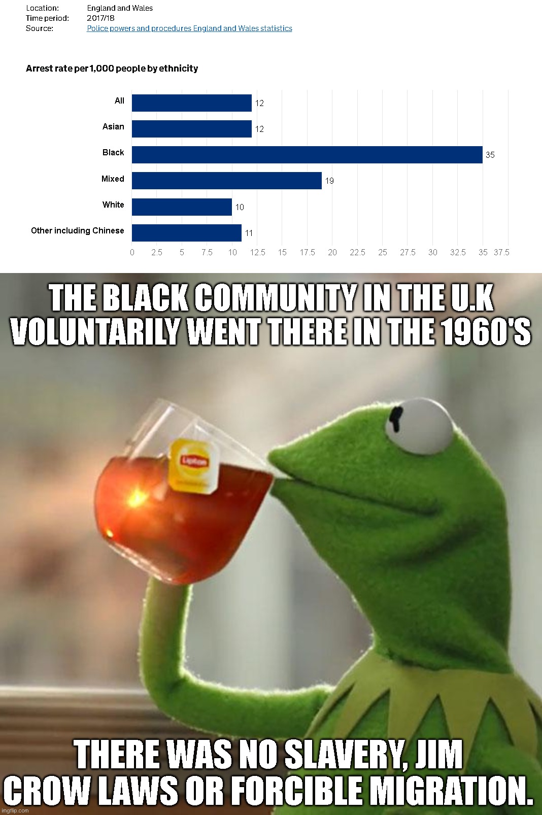 THE BLACK COMMUNITY IN THE U.K VOLUNTARILY WENT THERE IN THE 1960'S; THERE WAS NO SLAVERY, JIM CROW LAWS OR FORCIBLE MIGRATION. | image tagged in memes,but that's none of my business | made w/ Imgflip meme maker