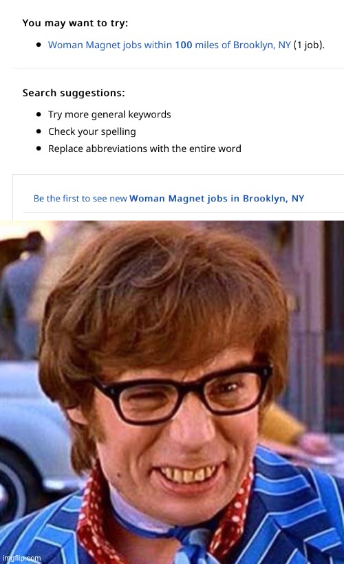 image tagged in austin powers wink | made w/ Imgflip meme maker
