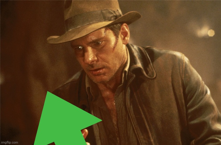 Indiana Jones Upvote Blank Meme Template