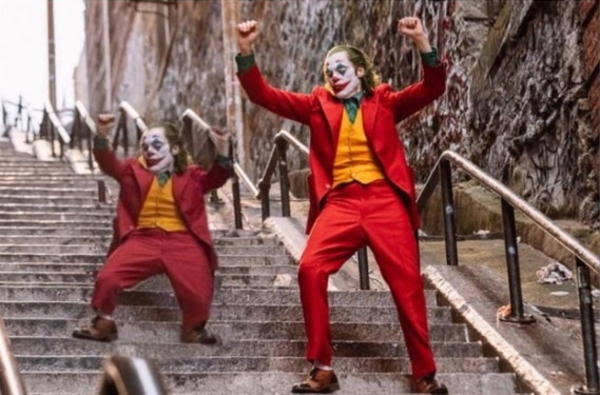 Joker stairs small and big Blank Meme Template